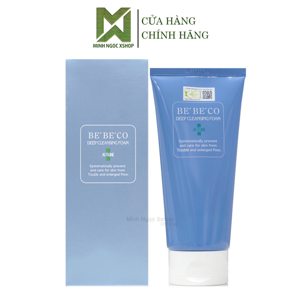 Sữa rửa mặt BEBECO AC-T-LINE DEEP CLEANSING FOAM 170ml cho da dầu mụn