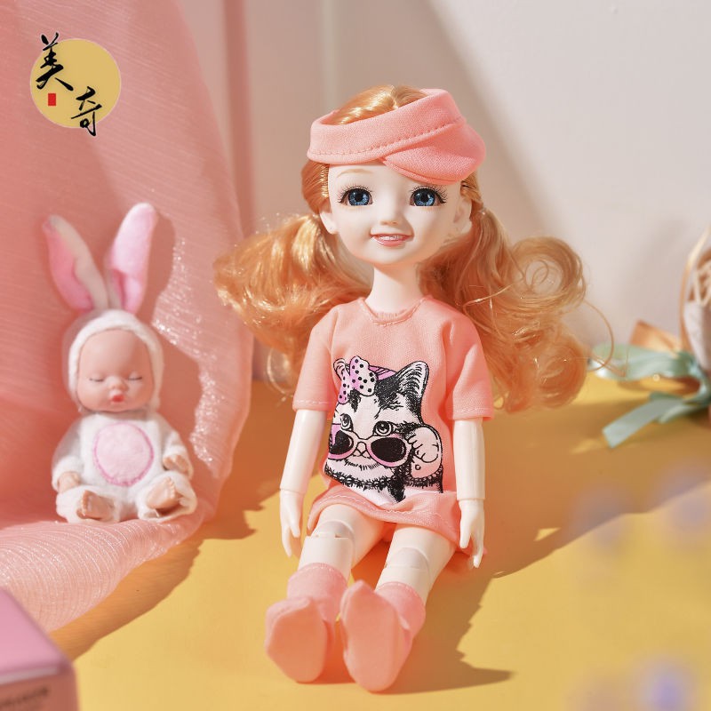 Búp Bê Công Chúa Barbie 3d Xinh Xắn Kích Thước 30cm