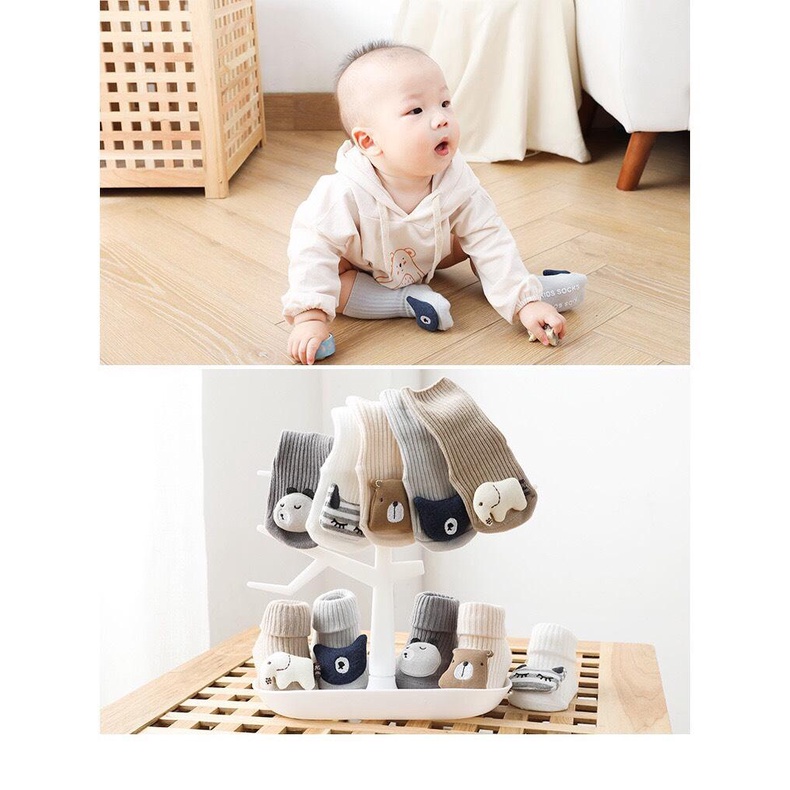Tổng hợp set 1 đôi tất len thú nổi Nemo baby cho bé