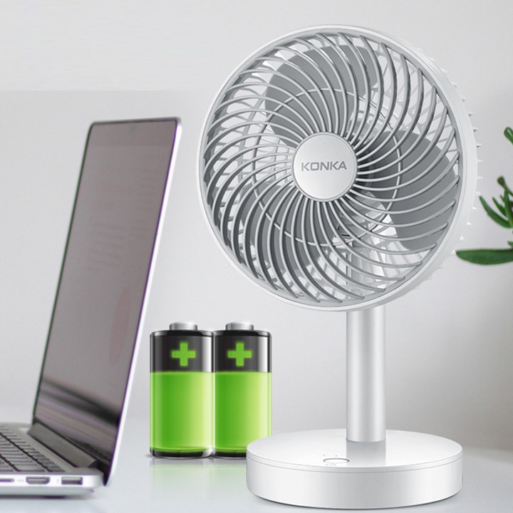 Quạt Bàn Mini Sạc pin tích điện cổng usb KonKa KF-06U01A | BigBuy360 - bigbuy360.vn