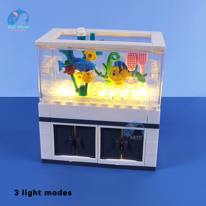 Mô Hình Đồ Chơi Cột xây dựng Lắp Ráp Hồ Cá Dành Cho Trẻ