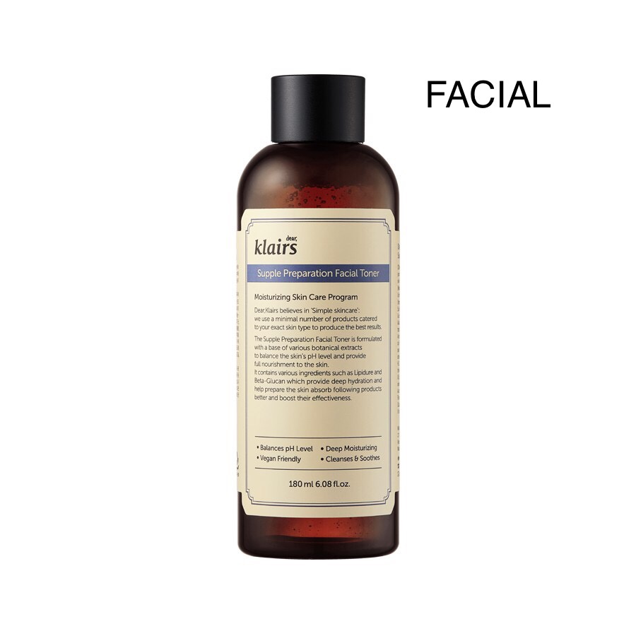 Nước Hoa Hồng Có Mùi Thảo Mộc Klairs Facial 180ml Mẫu Mới Nhập Khẩu