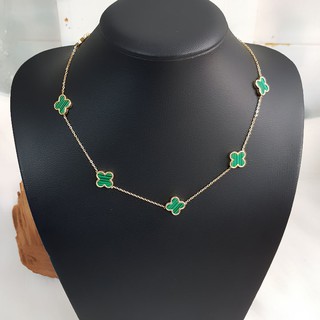 Dây chuyền nữ, vòng cổ 7 bông hoa 4 cánh.
