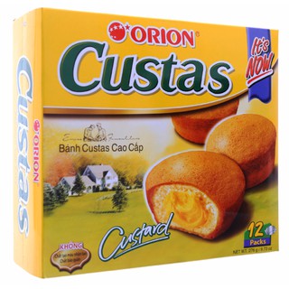 Bánh bông lan nhân kem trứng Custas 360g (12 cái)