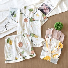 Đồ Ngủ Nữ pyjama cộc tay quần áo trẻ trung đễ thương đáng yêu