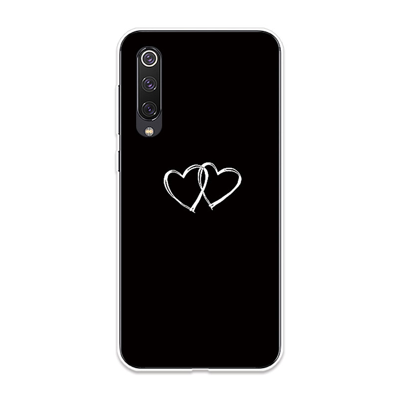 Ốp Lưng Xiaomi MI 8 Lite Pro 8SE 9 SE TPU mềm Case Cá tính đen tuyền Two
