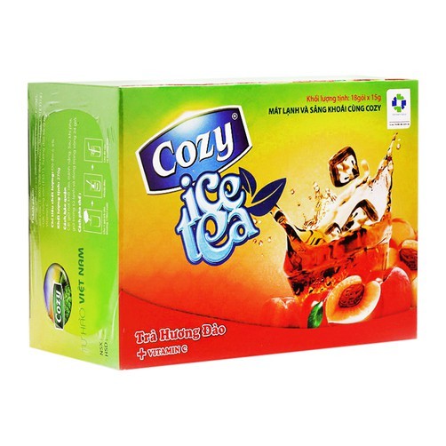 Trà Cozy Ice Tea Hương Đào 270g (18 gói 15g)