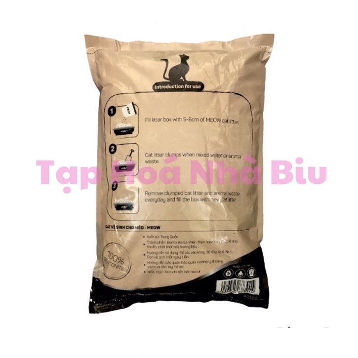 Cát Vệ Sinh cho mèo- cát đất sét Meowcat túi 8l thấm hút khử mùi hiệu quả