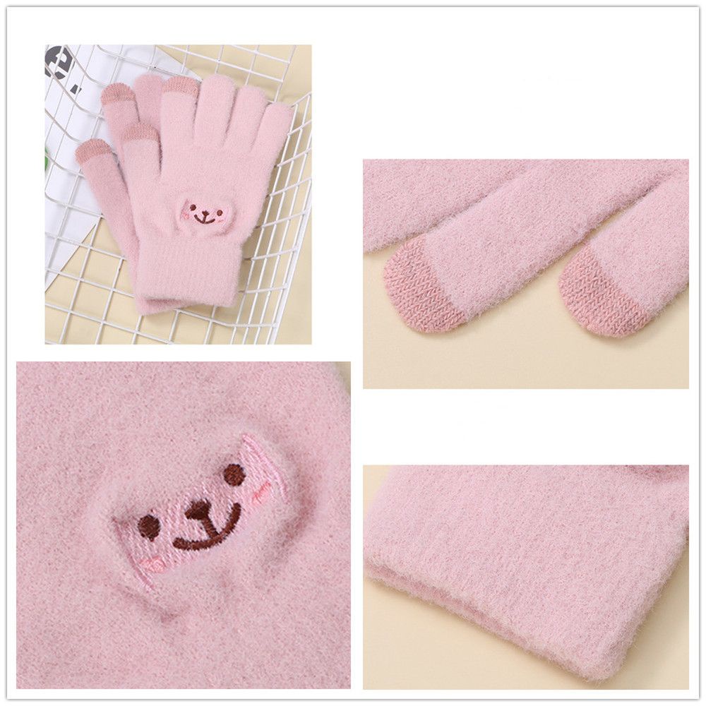 Găng Tay Dệt Kim In Hoạt Hình Thời Trang Mùa Đông Cho Nam Và Nữ