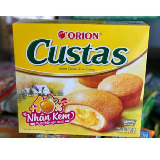 Bánh kem trứng Custas hộp 282g (12 cái)