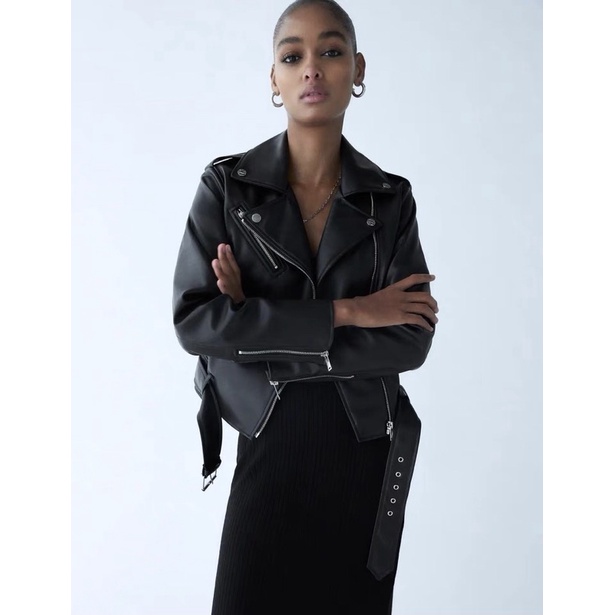 Áo Khoác Da Xuất Xịn Nâu Size XS