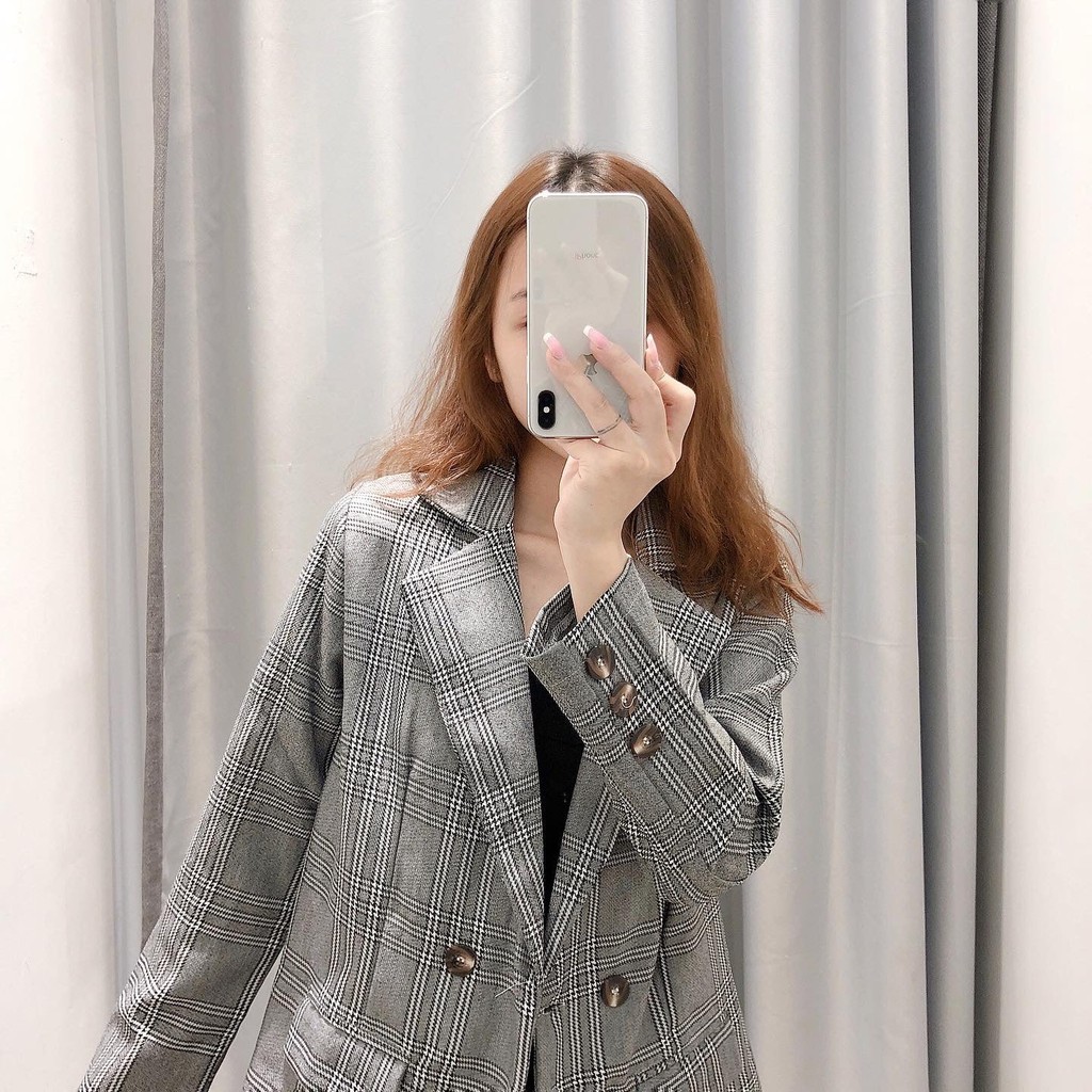 Áo Khoác Vest Caro Xám - leda | BigBuy360 - bigbuy360.vn