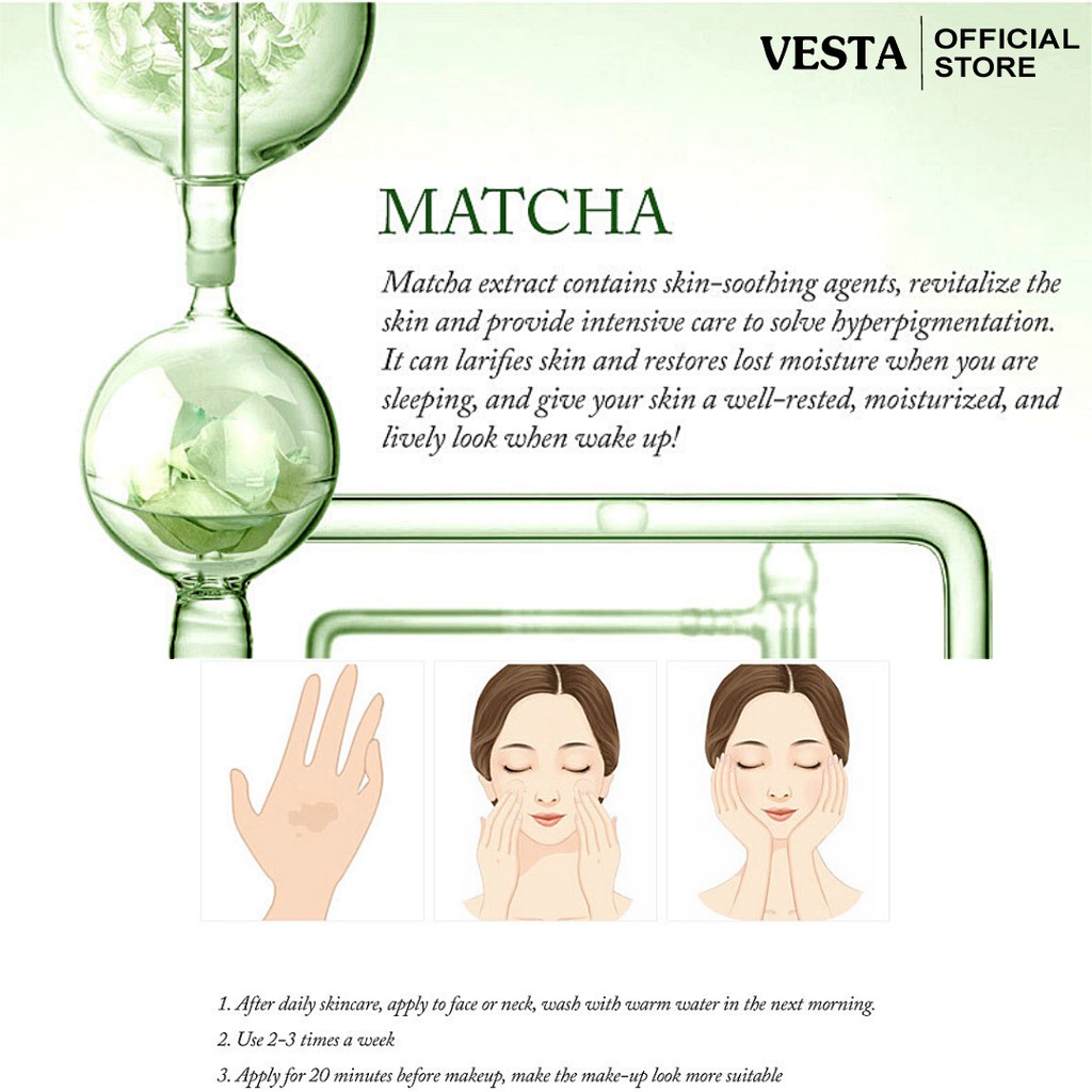 Mặt Nạ Matcha Laikou - 1 Gói Mask Ngủ Trà Xanh