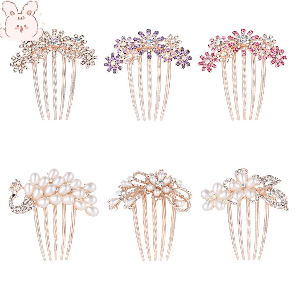 Lược Cài Tóc Trang Trí Hoa Lá Thanh Lịch Cho Cô Dâu|Đồ Trang Trí Tóc