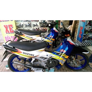 Tem rời suzuki satria 2000 trắng xanh