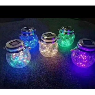 HŨ ĐÈN ĐOM ĐÓM THỦY TINH HÌNH CẦU NĂNG LƯỢNG MẶT TRỜI DÂY 3M