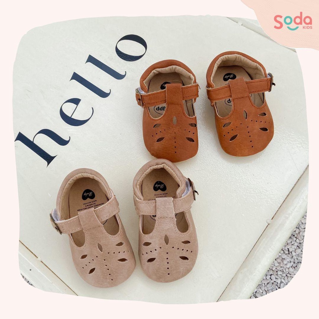Giày cho bé SODA KIDS chất liệu da mềm, màu sắc đơn giản phong cách Hàn Quốc