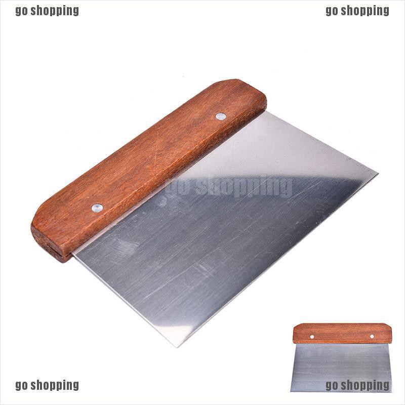 {go shopping}Stainless Steel Pizza Crepe Pancake Batter Spreader Flour Pastry cake Scraper,