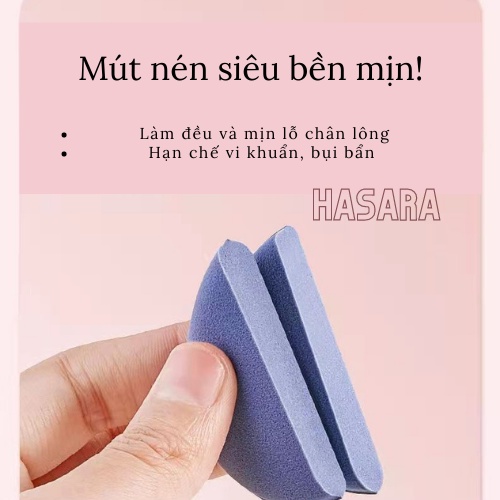 Mút tán cushion, đánh nền, dặm phấn,hộp 7 mút trang điểm đánh kem nền siêu mịn H007 - Hasara