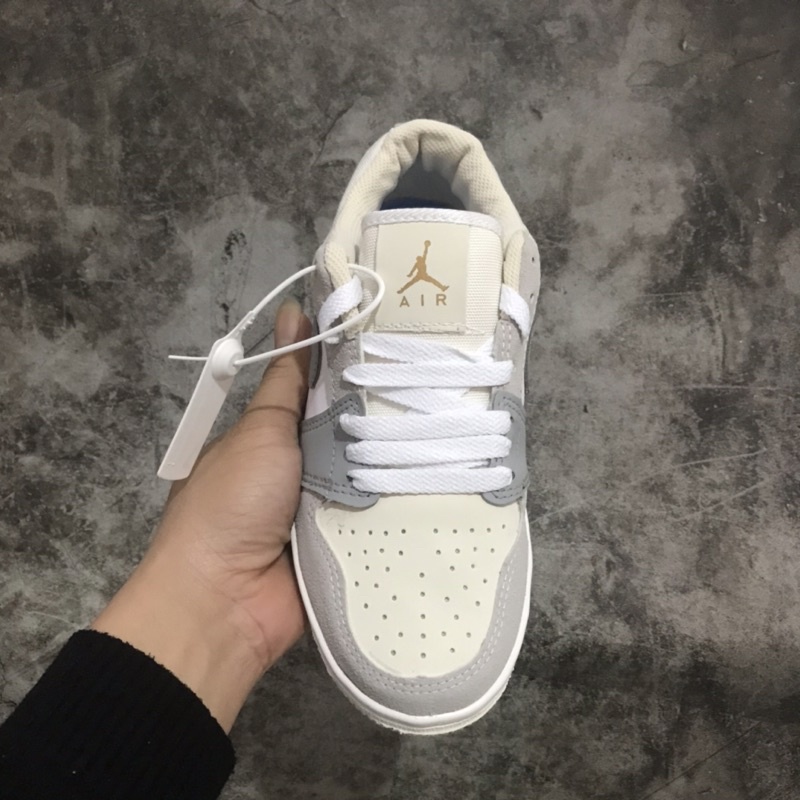 Giày sneaker JORDAN 1 PARIS xám xanh thấp cổ Hot trend nam nữ, Giày thể thao JD1 xám xanh dùng đi học,tập gym,chạy bộ