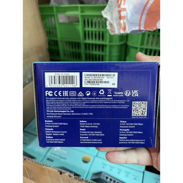 Bộ chia mạng Gigabit vỏ sắt Tp-link TL-SG105 hàng mới nguyên hộp