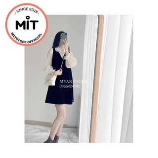 Set áo sơ mi tiểu thư + yếm váy