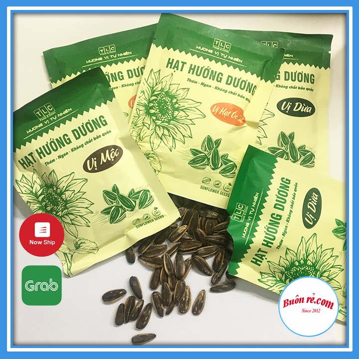 Hạt hướng dương sạch tẩm vị (50g): Dừa, Óc Chó, Truyền thống 01149-01150 Buôn Rẻ