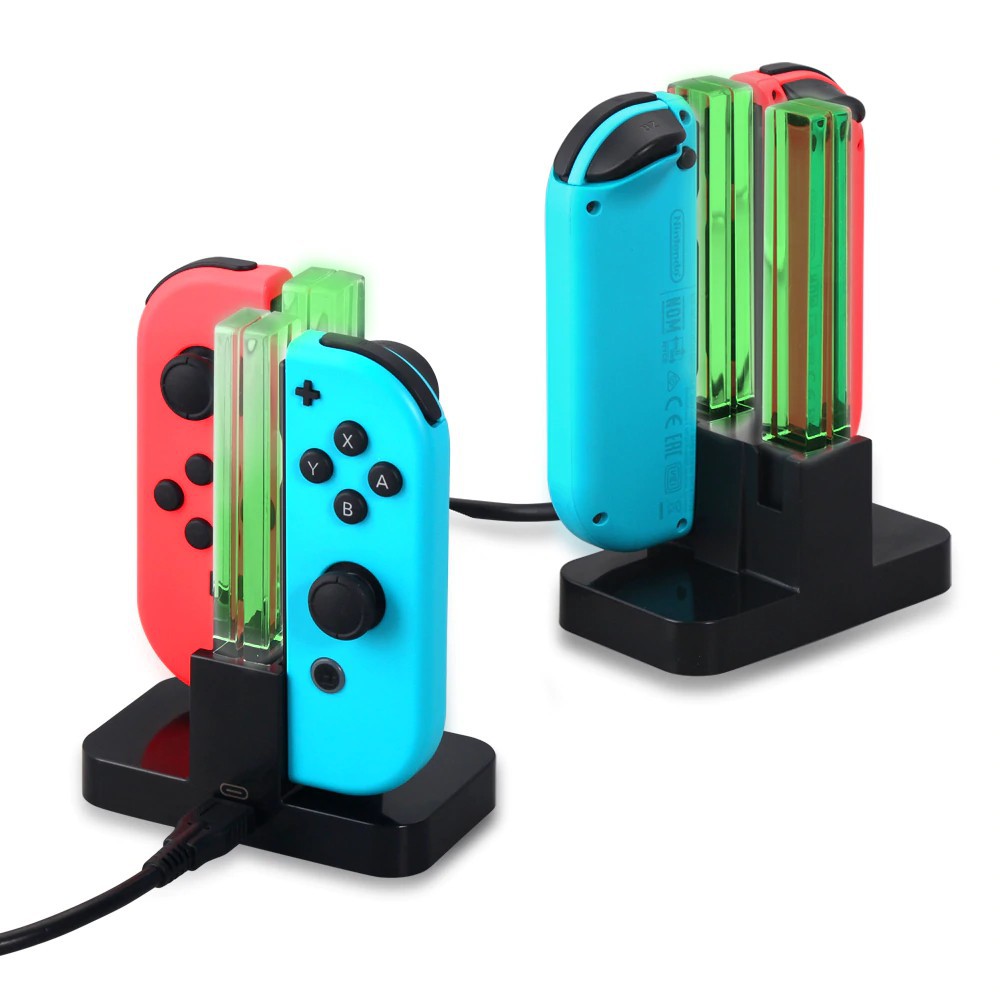 Dock sạc 4 trong 1 LED USB cho tay cầm chơi game Nintendo Switch