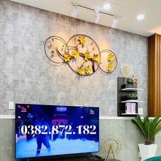 [ HÀNG NHẬP KHẨU ] Tranh Sắt Trang Trí Nghệ Thuật Decor Phong Cách Mới Họa Tiết Mai Vàng Đón Xuân -Tranh Treo Tường Đẹp