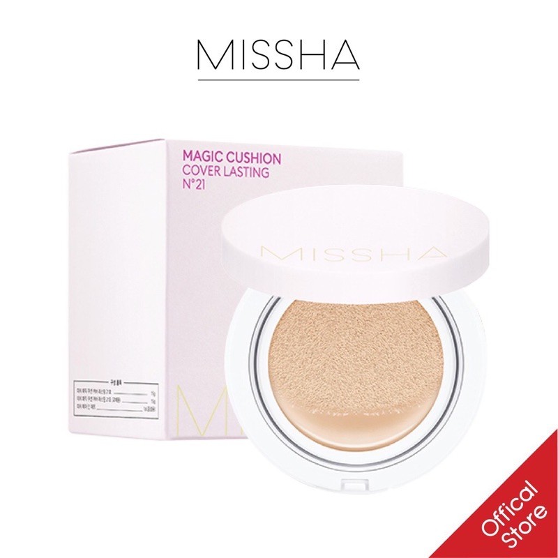 Phấn Nước Missha Magic Cushion Cover Láting Dưỡng Ẩm, Da Bóng Khỏe Tự Nhiên SPF50+ PA+++ 15g