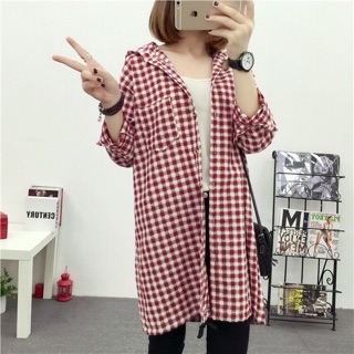Áo khoác sơ mi Oversize form dài (3 màu)