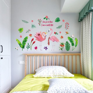 Decal Dán Tường Đôi Hồng Hạc