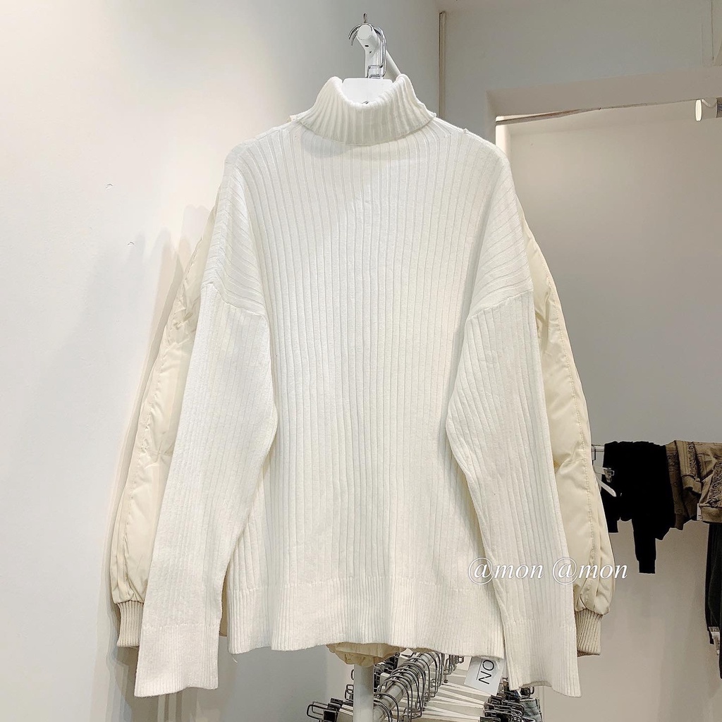 2101189 Áo len cổ lọ gân, áo len boby thời trang ulzzang freesize