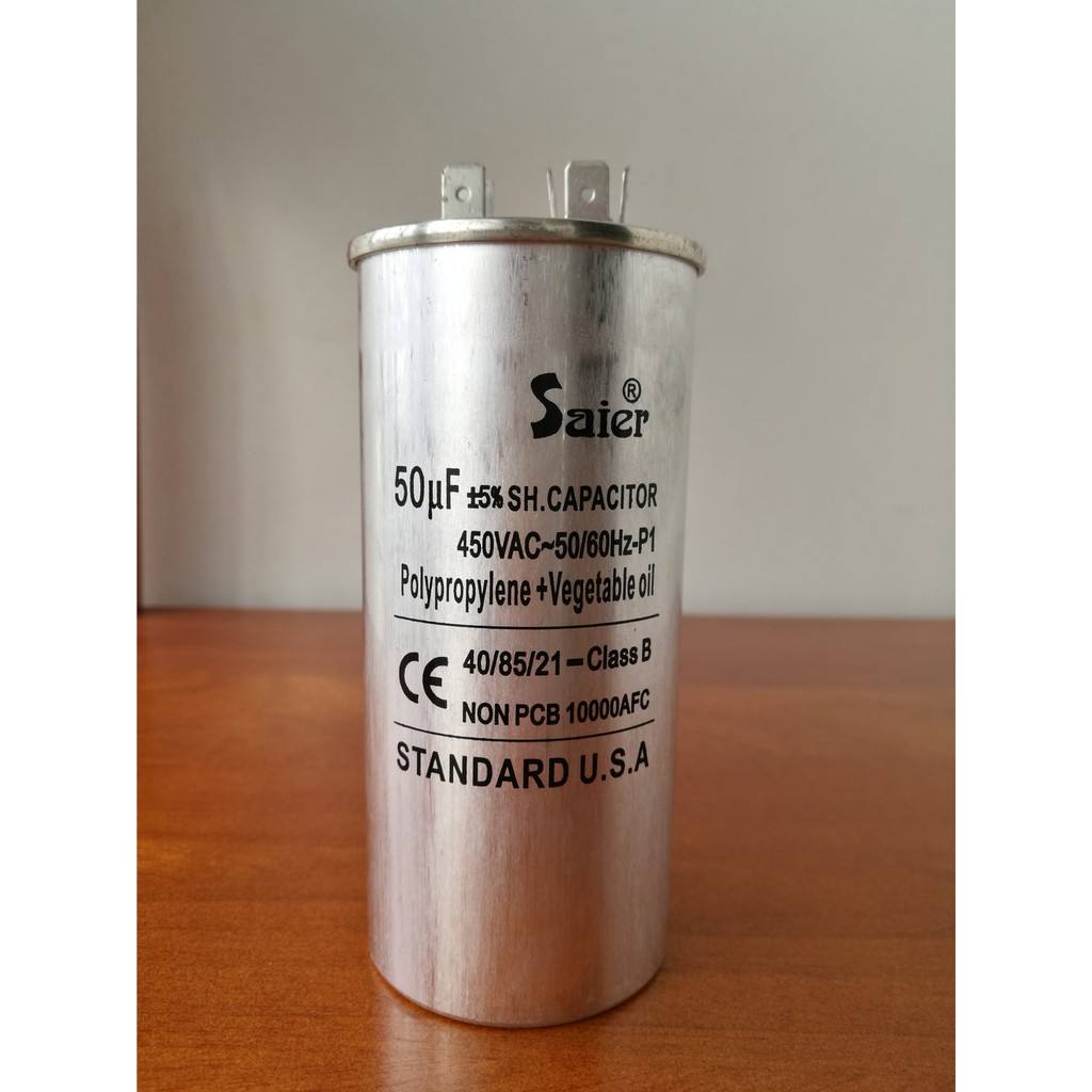 HCM hỏa tốc - Tụ Nhôm - Saier - CBB65 - 450V - 50UF