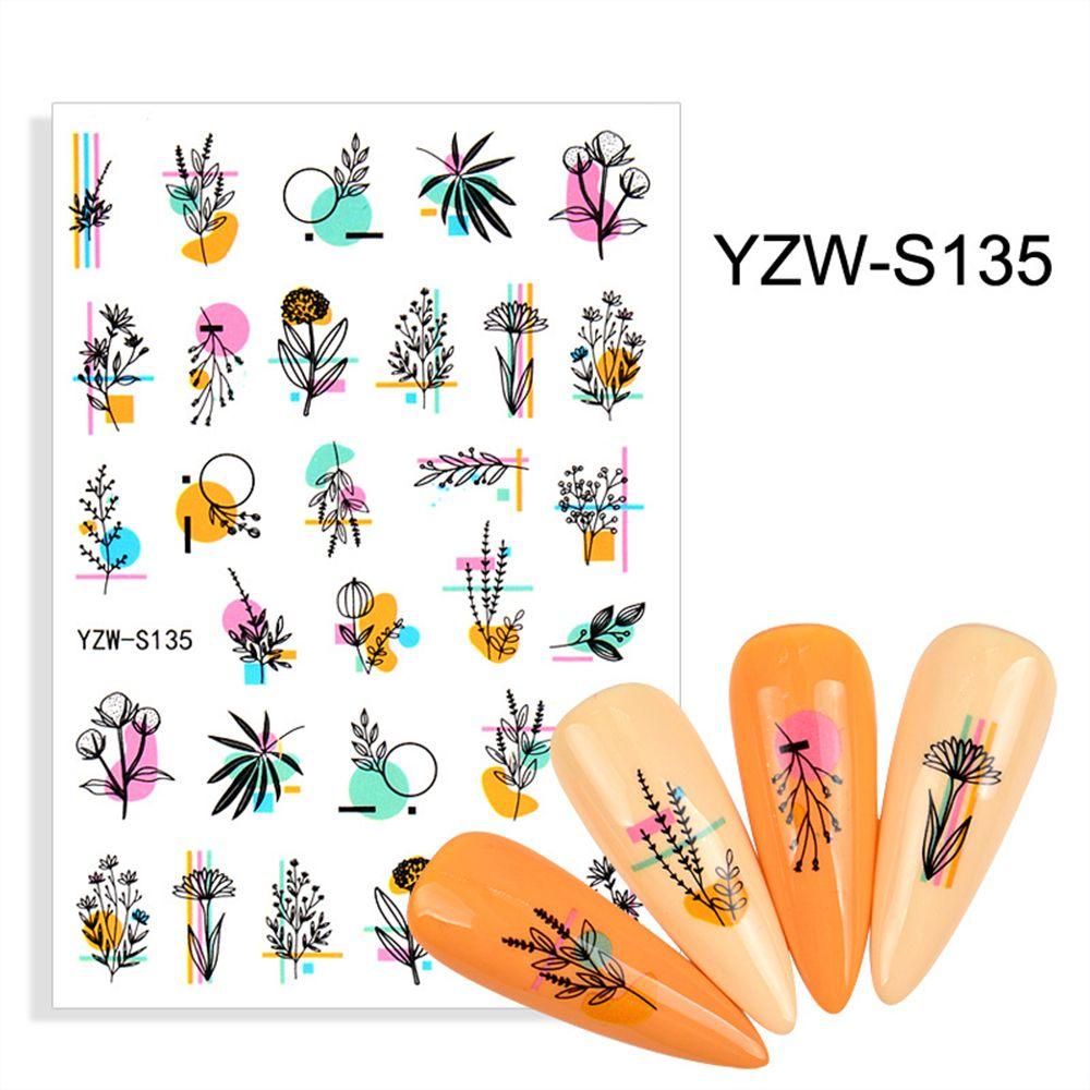 ♪Con đường♪ 1 Tờ Nhãn Dán Trang Trí Móng Tay Hình Hoa Oải Hương Thời Trang Mùa Hè