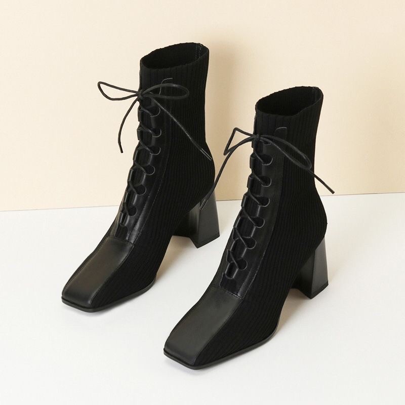 [Mã SKAMLTSM9 giảm 10% đơn 99K] Boots nữ cao cổ len 5m hàng QCCC | BigBuy360 - bigbuy360.vn