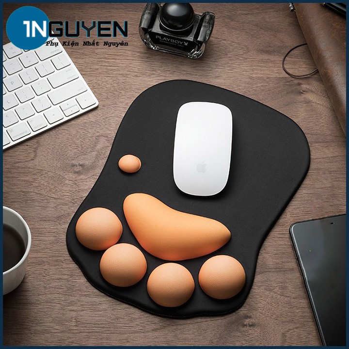 Lót chuột có đệm tay - Bàn Di Chuột Silicon Hình Tay Mèo ngộ nghĩnh chống mỏi, chai tay | Mouse Pad