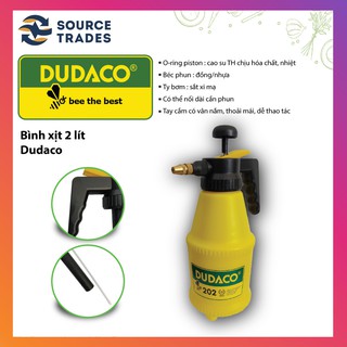 BÌNH XỊT TƯỚI CÂY 2 LÍT NHỰA CAO CẤP CHÍNH HÃNG DUDACO (Vàng)