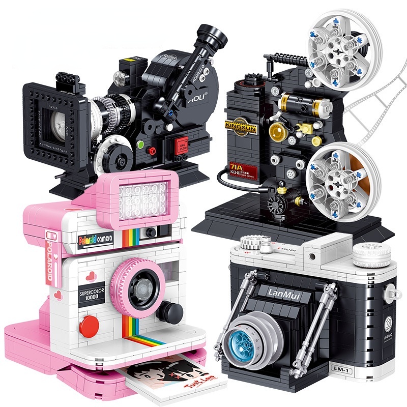 Bộ Đồ Chơi Lắp Ráp Mô Hình Máy Ảnh Mini Cho Bé