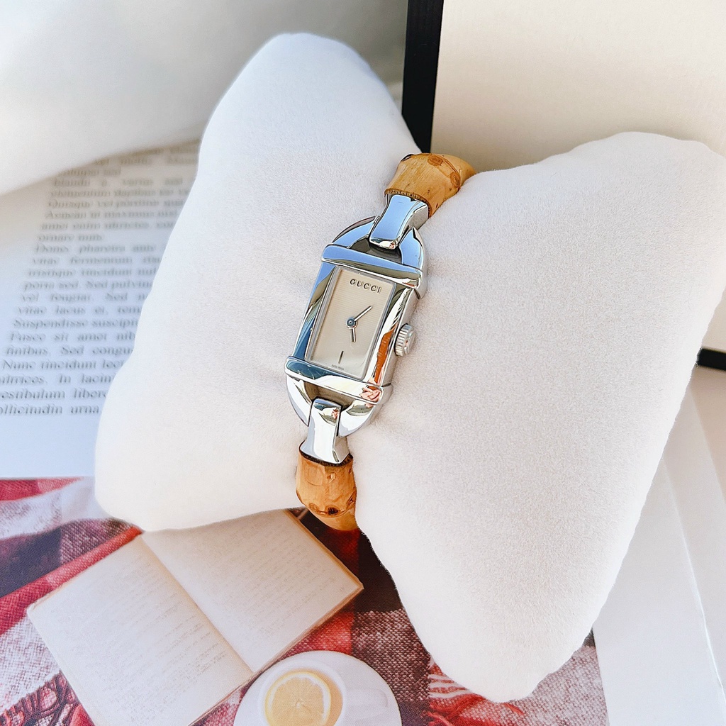 Đồng hồ nữ  Gucci 6800 Silver Dial Bamboo Strap chính hãng tại 1959watchluxury