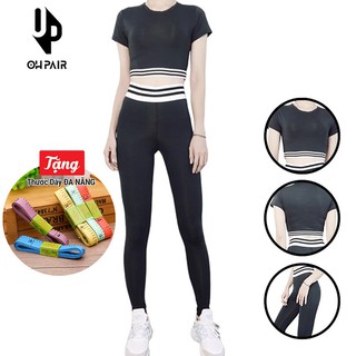 | Hotdeal | Đồ tập gym nữ, set đồ tập gym yoga nữ vải thun mềm mịn co dãn 4 chiều OPY16