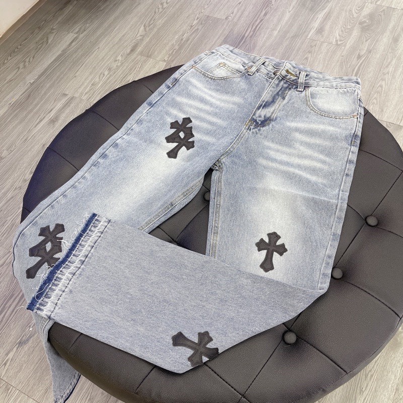 Quần jeans Chrom Heart cao cấp full tag túi