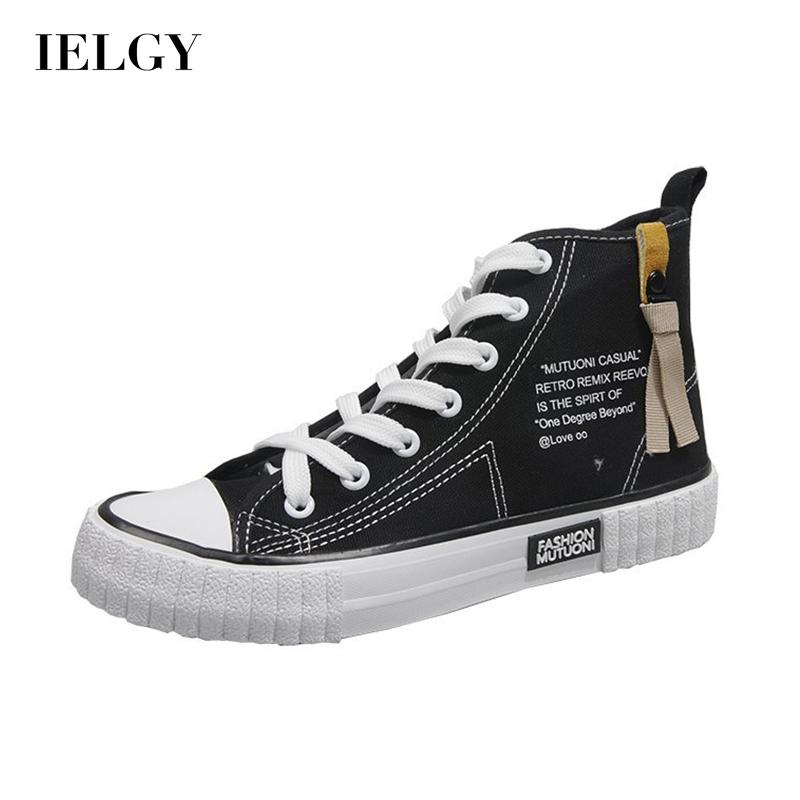 IELGY high-top canvas shoes women's white casual sports