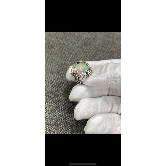 nhẫn bạc 950 đ.á o.p.a.l!