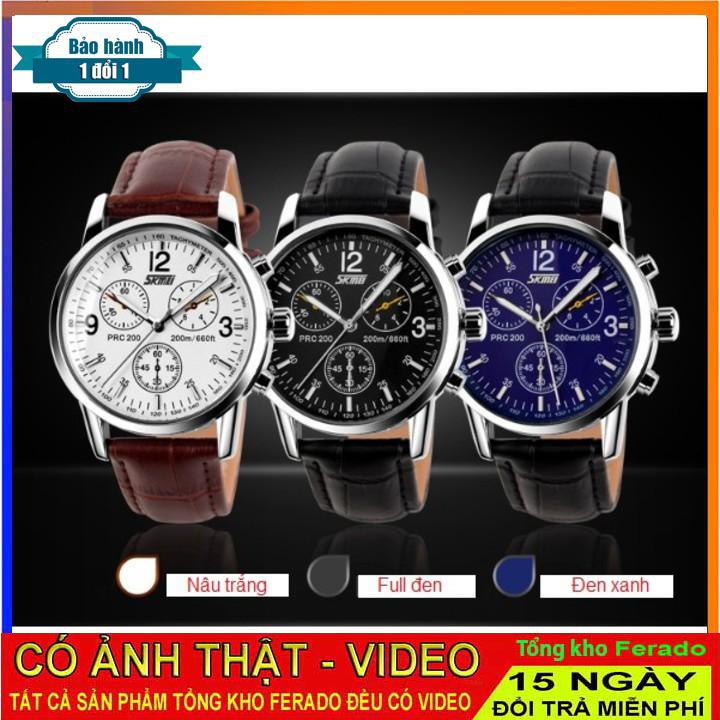ĐỒNG HỒ NAM SKMEI 9070 DÂY DA CAO CẤP. KIỂU DÁNG SANG TRỌNG, LỊCH LÃM