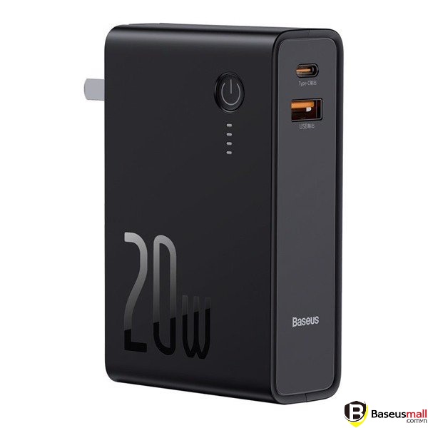 Baseus -BaseusMall VN Cốc sạc nhanh kiêm pin sạc dự phòng Baseus Power Station 2 Power Bank Adaptor 10000mAh 20W