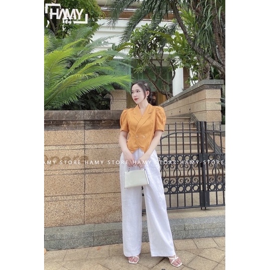 ÁO CỔ VEST NÚT DA