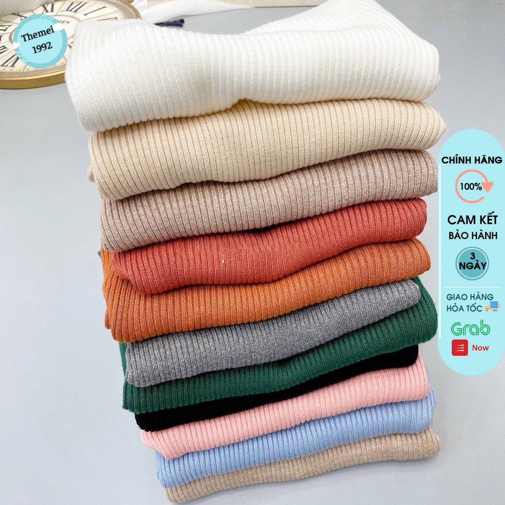 Áo len cổ lọ nữ THEMEI cao cấp - áo len ôm dáng cổ cao 5 phân phong cách Hàn Quốc | BigBuy360 - bigbuy360.vn