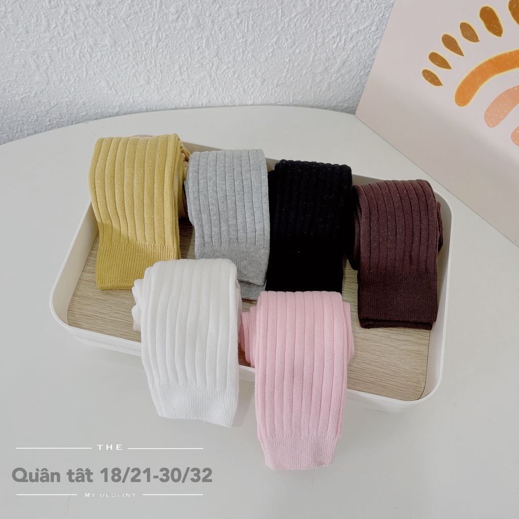 Quần legging trơn bé gái hàng quảng châu, quần tất len trơn màu xinh xắn cho bé