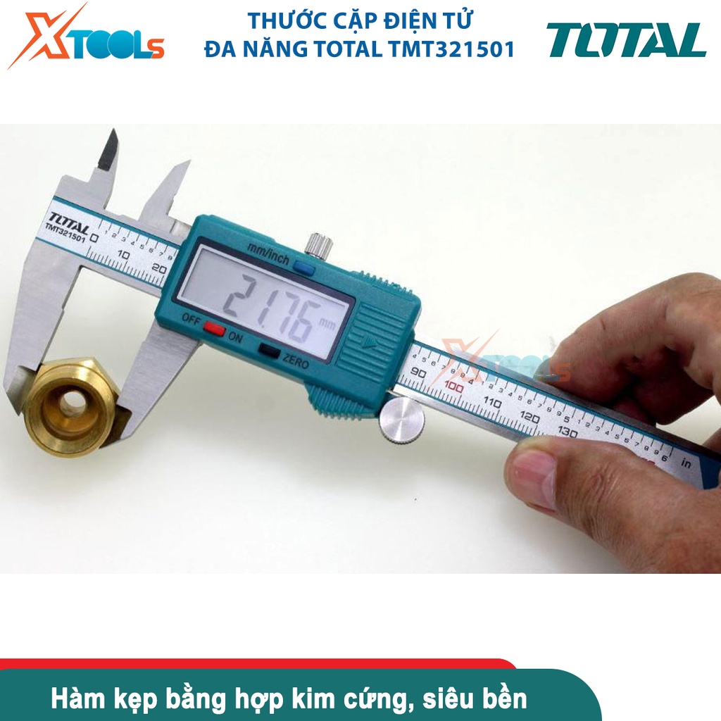 Thước cặp điện tử Total TMT321506, phạm vi đo 150mm hoặc 200mm,đo hệ Inch độ chính xác 0.01mm [CHÍNH HÃNG][XTOOLS]